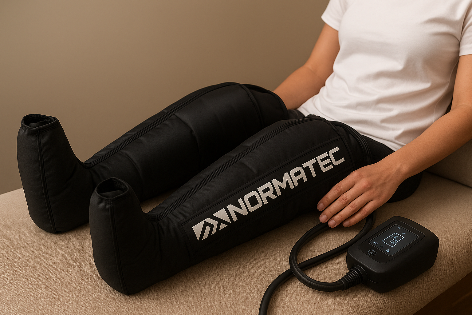 Leg Compression Therapy in Progress